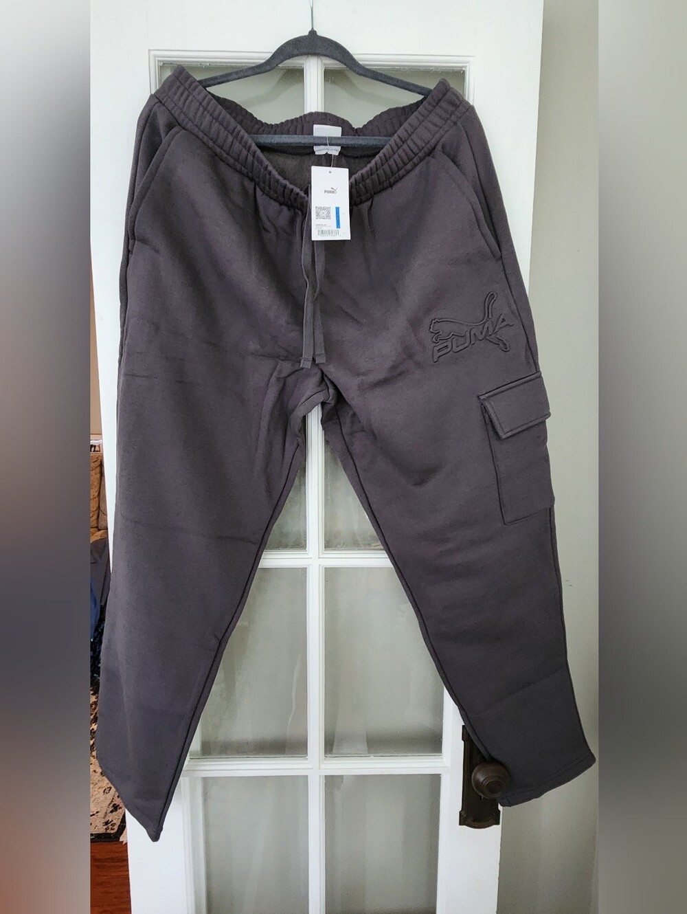 NWT Puma Men’s Charcoal Black Cargo Joggers